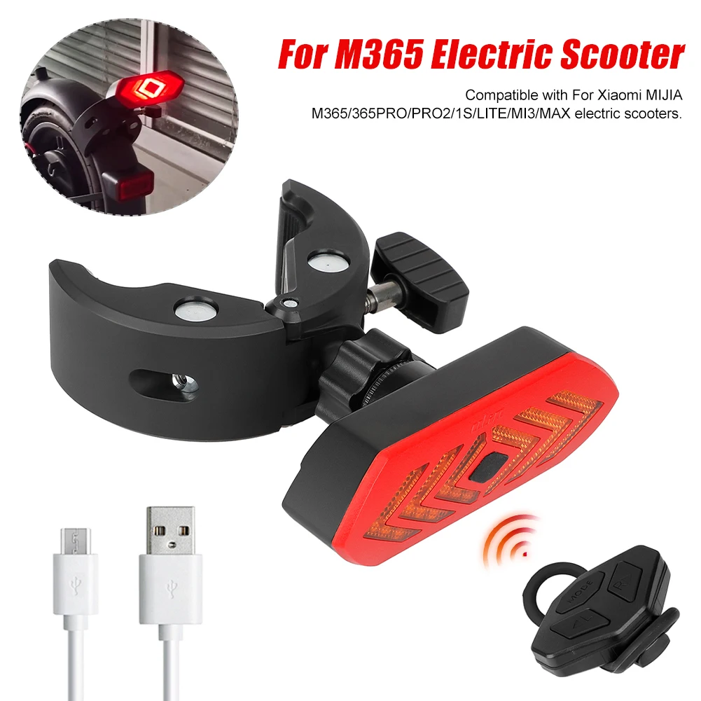 Rear Fender Turn Signal Large Clip Tail Light With Remote For M365 Electric Scooter USB Rechargeable Bicycle Cycling Accessories
Rear Fender Turn Signal Large Clip Tail Light With Remote For M365 Electric Scooter USB Rechargeable Bicycle Cycling Accessories