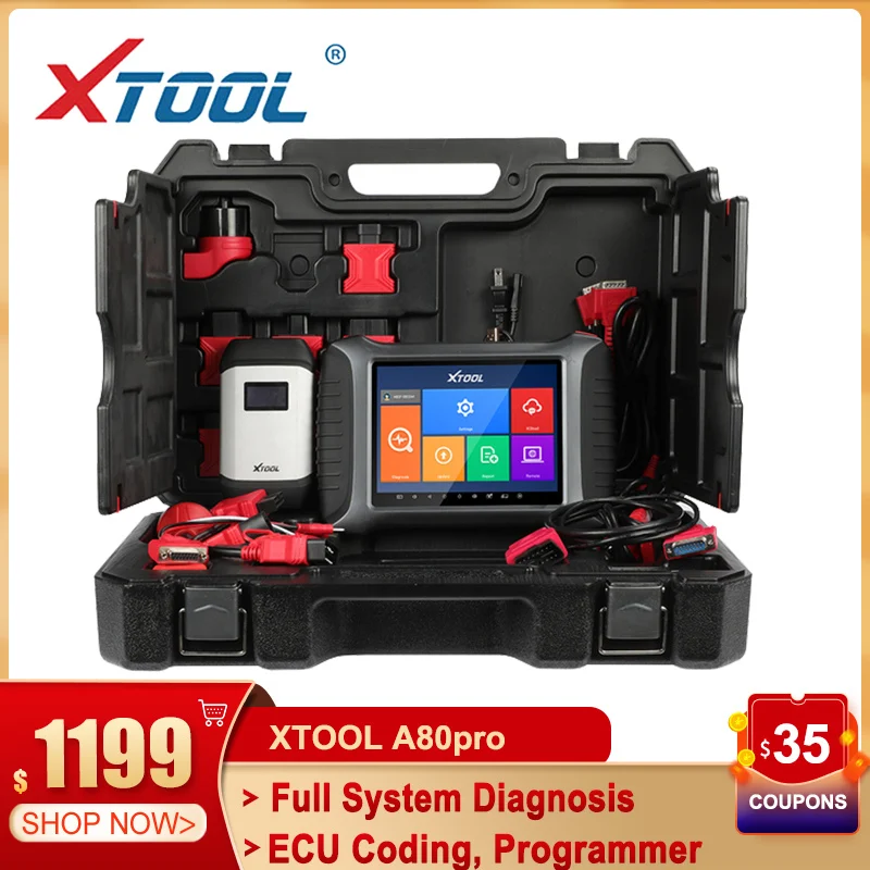 Новейший автомобильный диагностический инструмент XTOOL A80pro OBD2 с кодированием ECU/программатором OBD2 сканер бесплатное обновление онлайн
Новейший автомобильный диагностический инструмент XTOOL A80pro OBD2 с кодированием ECU/программатором OBD2 сканер бесплатное обновление онлайн