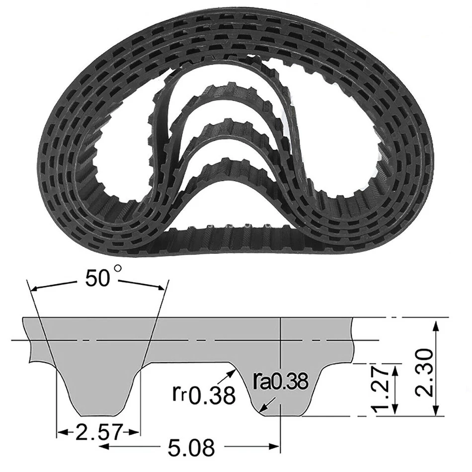 

2pcs XL Timing Belt 68/70/72/74/76/78/80/82/84/86XL Width 10mm Rubber Drive Belt XL68 XL70 XL72 XL74 XL76 XL78 XL80 XL82 XL84