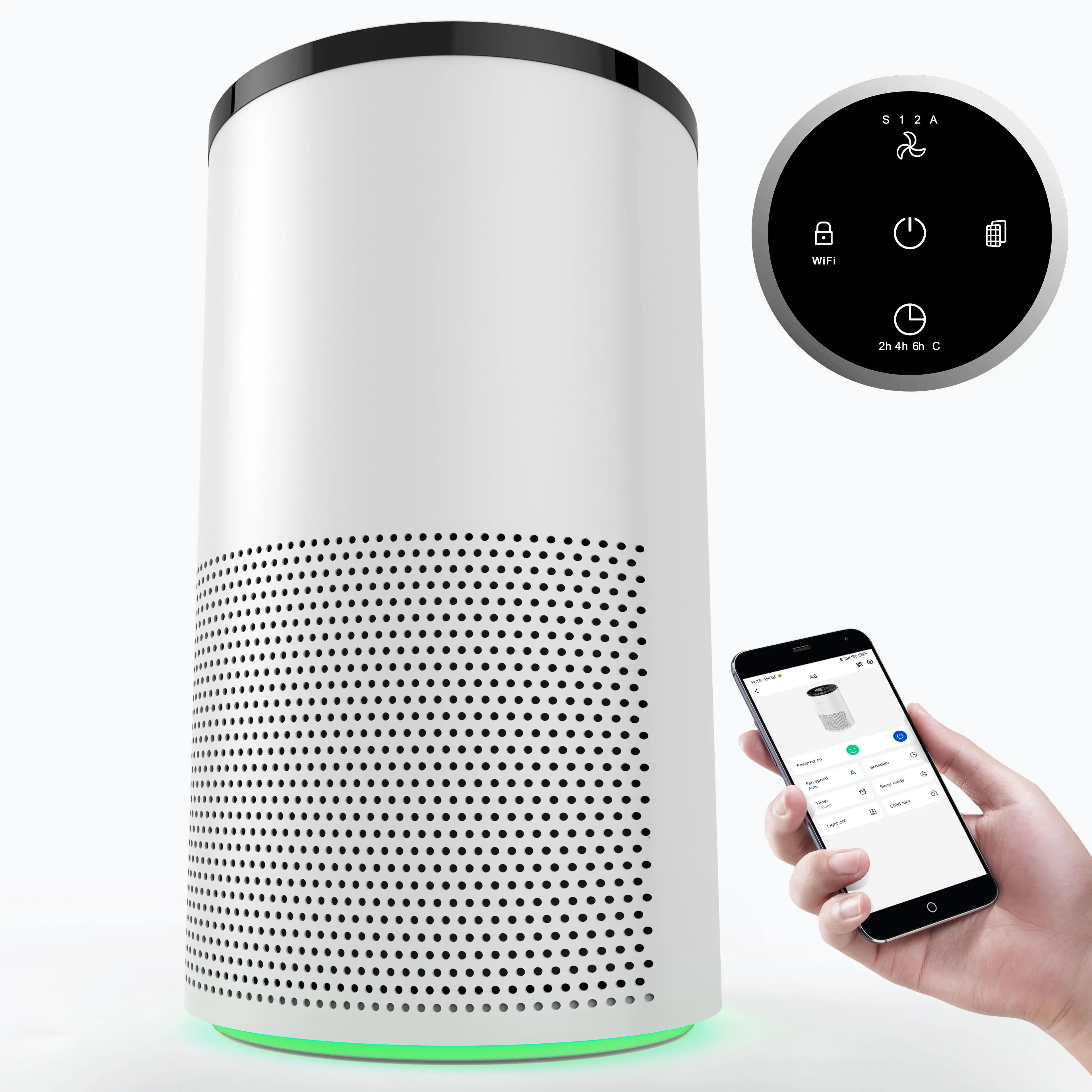 HAOYUNMA Air Purifier,H13 HEPA Filters 4-Stage Filtration, WiFi Air Cleaner with Sleep Mode, Speed Control & Timer for Bedroom
HAOYUNMA Air Purifier,H13 HEPA Filters 4-Stage Filtration, WiFi Air Cleaner with Sleep Mode, Speed Control & Timer for Bedroom