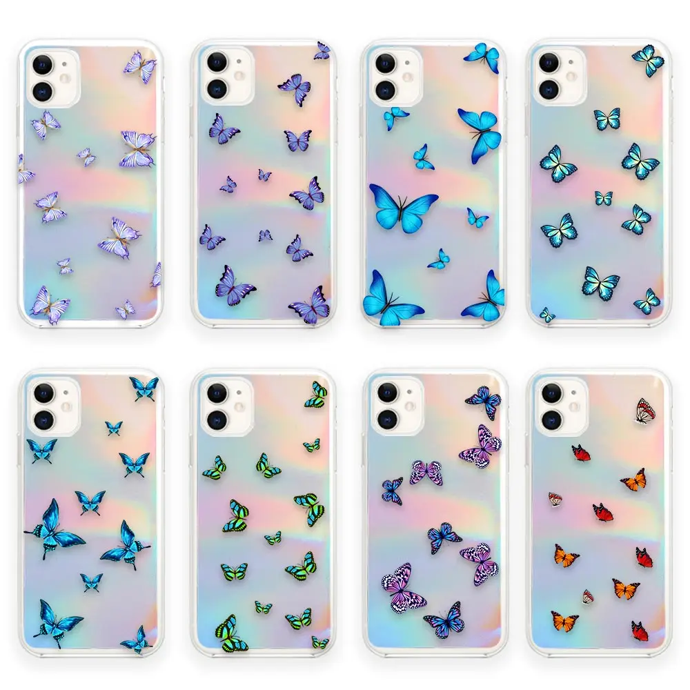 Laser Dazzle Clear Case Coques for iPhone 13 12 11 SE 2022 X XR XS 8 7 14 Pro Mini Max Plus Case Colorful Romantic Butterflies
Laser Dazzle Clear Case Coques for iPhone 13 12 11 SE 2022 X XR XS 8 7 14 Pro Mini Max Plus Case Colorful Romantic Butterflies