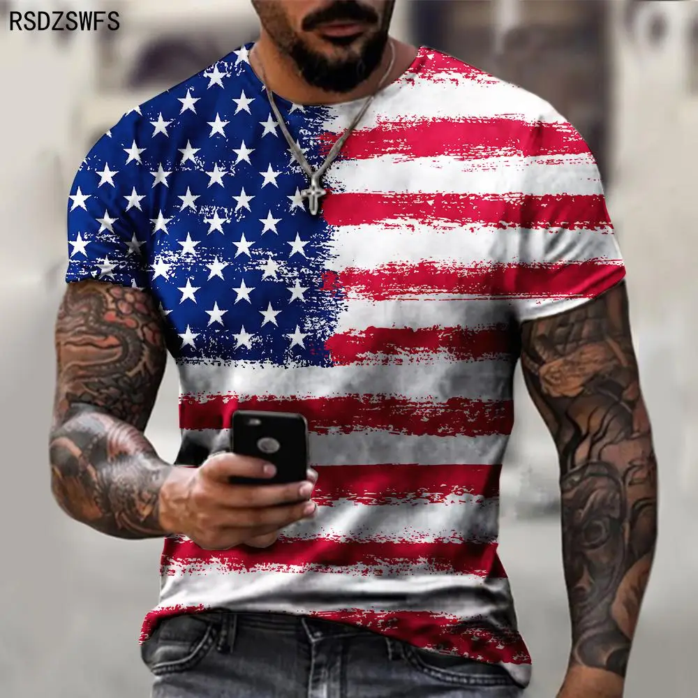 Fashion Usa Flag Stripes 3d Print Ment Shirt Oversized Male T-shirt Summer Short Sleeve Breathable Men Clothing Tops Tees
Fashion Usa Flag Stripes 3d Print Ment Shirt Oversized Male T-shirt Summer Short Sleeve Breathable Men Clothing Tops Tees