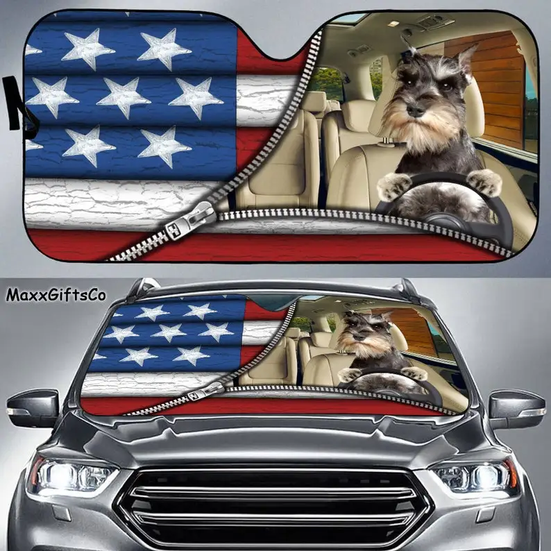 Miniature Schnauzer Car Sun Shade, Dog Windshield, Dog Sunshade, Dog Car Accessories, Car Decoration, Gift For Dad, Mom
Miniature Schnauzer Car Sun Shade, Dog Windshield, Dog Sunshade, Dog Car Accessories, Car Decoration, Gift For Dad, Mom