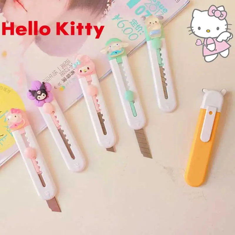 Hello Kitty Utility Art Knife Kawaii My Melody Anime Kuomi Mikyo Pochacco Cinnamoroll Multicolor Cutter Student Stationery Toy 
Hello Kitty Utility Art Knife Kawaii My Melody Anime Kuomi Mikyo Pochacco Cinnamoroll Multicolor Cutter Student Stationery Toy