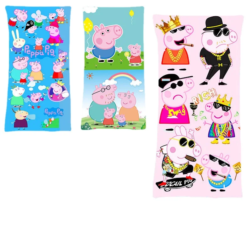 

Peppa Pig children's towel cartoon bath towel Mummy Pig Daddy Pig cute George Pig creative wash face bath towel absorbent