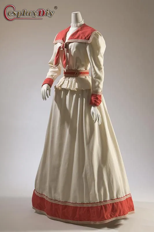 Cosplaydiy Британский матросский воротник платье длинное платье для женщин Взрослый винтажный матросский топ юбка школьная форма наряды женское платье 
Cosplaydiy Британский матросский воротник платье длинное платье для женщин Взрослый винтажный матросский топ юбка школьная форма наряды женское платье