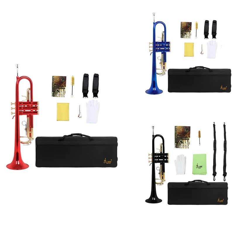 SLADE Flat Brass Wind Instrument With Mouthpiece Gloves Cleaning Cloth Carrying Case Musical Instrument Trumpet Red
SLADE Flat Brass Wind Instrument With Mouthpiece Gloves Cleaning Cloth Carrying Case Musical Instrument Trumpet Red