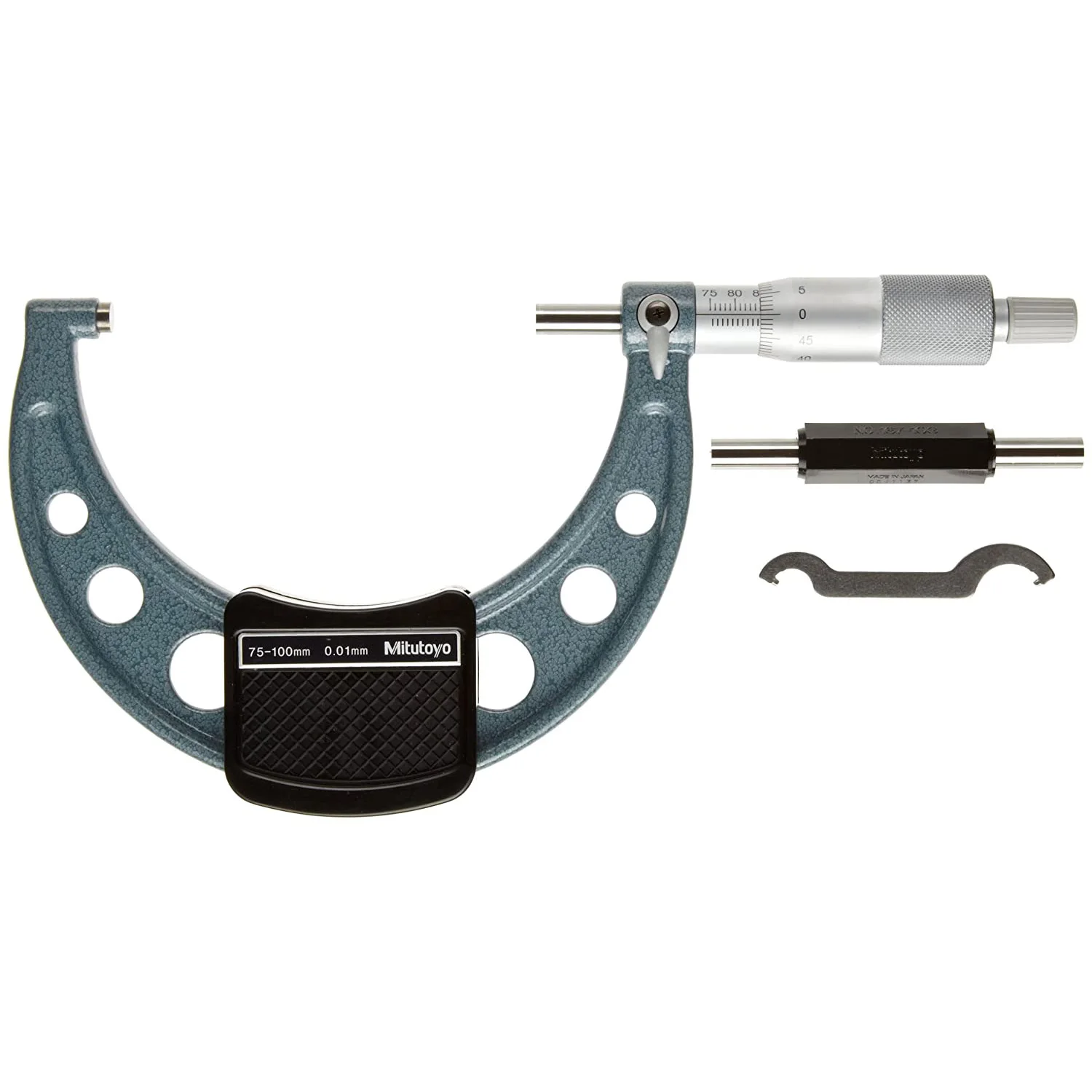 Mitutoyo 103-130 Outside Micrometer, Baked-enamel Finish, Ratchet Stop, 25-50mm Range, 0.001mm Graduation, +/-0.002mm Accuracy
Mitutoyo 103-130 Outside Micrometer, Baked-enamel Finish, Ratchet Stop, 25-50mm Range, 0.001mm Graduation, +/-0.002mm Accuracy