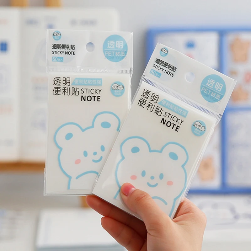 50 Pcs/Pack Transparent PET Sticky Notes Waterproof Self-Adhesive Memo Notepads To Do List School Office Supplies Stationery
50 Pcs/Pack Transparent PET Sticky Notes Waterproof Self-Adhesive Memo Notepads To Do List School Office Supplies Stationery