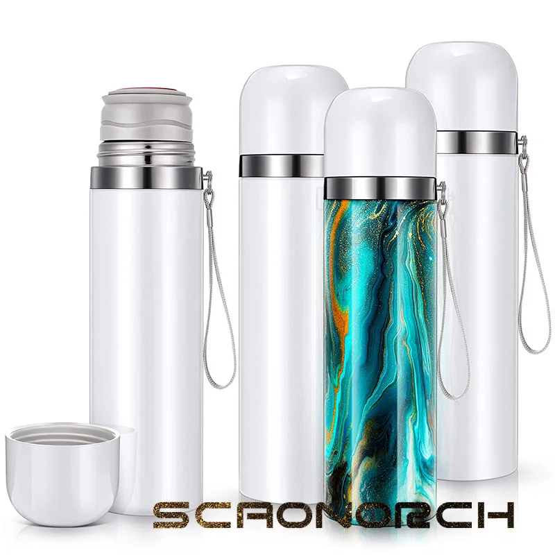 

Sublimation Straight Cup Blank with Lid Water Bottles Tumbler Coffee Cups Mugs Portable Stainless Steel Vacuum Insulated Thermos