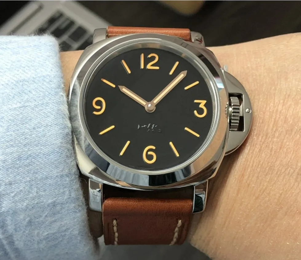 Мужские часы без логотипа ETA 6497, черные часы с механическим движением руки и ветра, ограниченный выпуск, светящиеся часы, 44 мм
Мужские часы без логотипа ETA 6497, черные часы с механическим движением руки и ветра, ограниченный выпуск, светящиеся часы, 44 мм