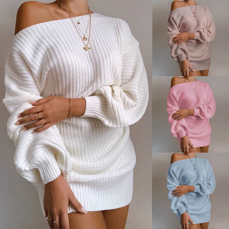 Women's Winter Knit Sweater Dress O-Neck Loose Pullover Female Harajuku Korean Casual Sweaters Dress 2022
Women's Winter Knit Sweater Dress O-Neck Loose Pullover Female Harajuku Korean Casual Sweaters Dress 2022