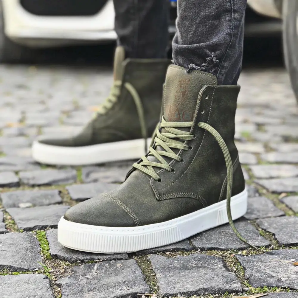 Knack Sports Boots 022 Khaki High Quality Casual Stylish Design 2021 Season Style Fashion Winter Men Boots