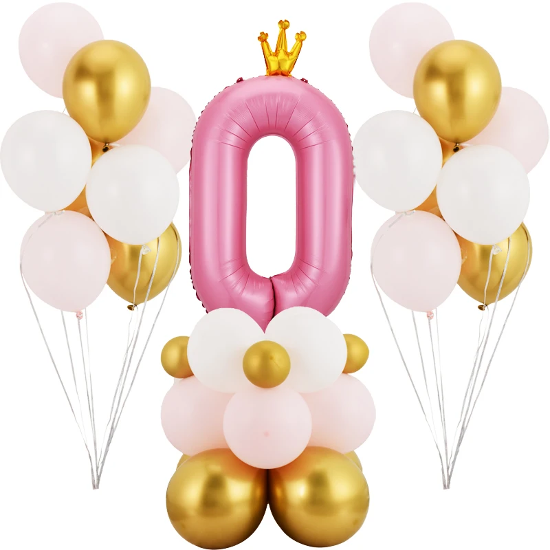 33Pcs/set Crown Number Balloons 1St Birthday Girl Party Decoration Baby Shower Pink Latex Ballon Metalicos Balloon Kids Gift
33Pcs/set Crown Number Balloons 1St Birthday Girl Party Decoration Baby Shower Pink Latex Ballon Metalicos Balloon Kids Gift