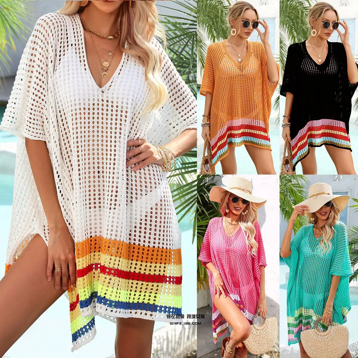 2023 New Knitted Loose Beach Jacket With Cut-Out Bikini Blouse In Spring And Summer Fashion Bat Sleeve Blouse
2023 New Knitted Loose Beach Jacket With Cut-Out Bikini Blouse In Spring And Summer Fashion Bat Sleeve Blouse