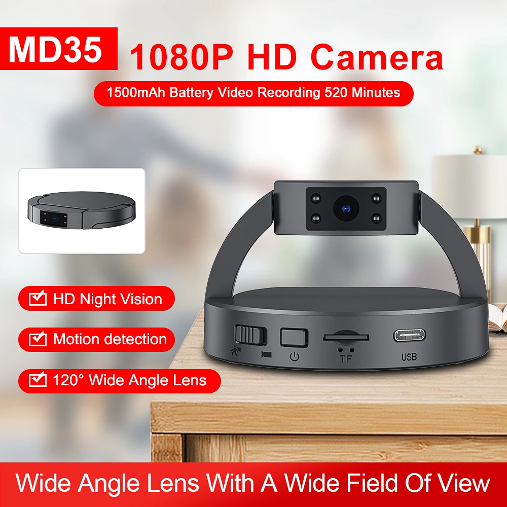 2023 New MD35 Desktop Camera Mini Body Cam 180 Degree Rotation Home VS Round Outdoor Cameras DVR Video Camera Type-C to USB
2023 New MD35 Desktop Camera Mini Body Cam 180 Degree Rotation Home VS Round Outdoor Cameras DVR Video Camera Type-C to USB