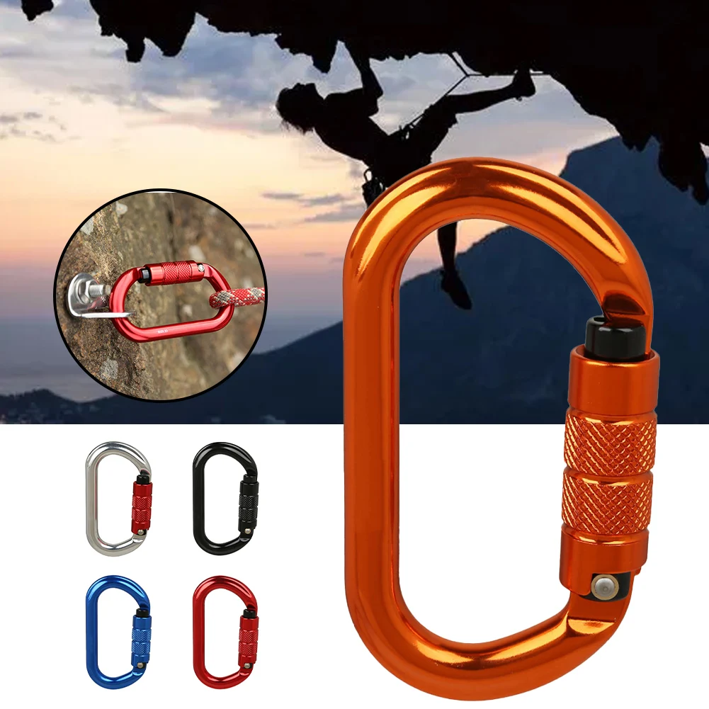 25KN Climbing Carabiner Auto Lock Carabiner O-Shape Rappelling Locking Clip Climbing Rock Mountaineer Equipment Accessories
25KN Climbing Carabiner Auto Lock Carabiner O-Shape Rappelling Locking Clip Climbing Rock Mountaineer Equipment Accessories