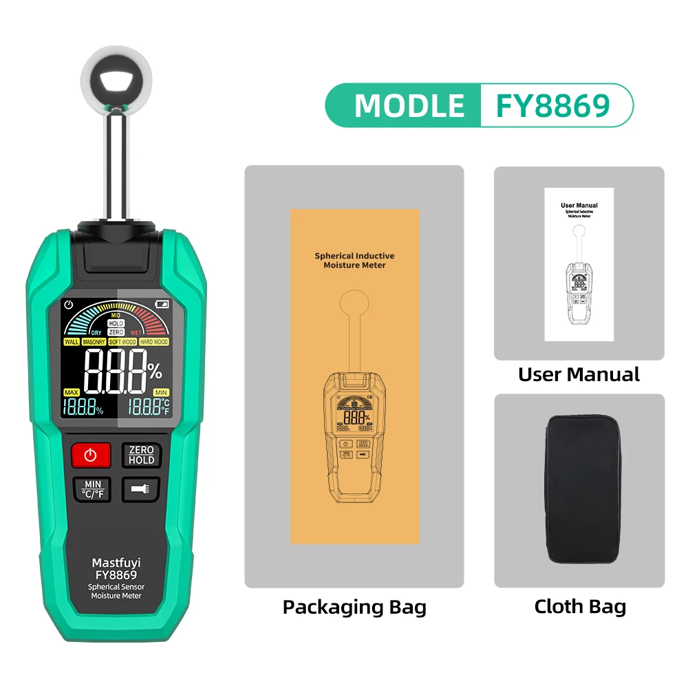 Измеритель влажности MASTFUYI FY8869
Измеритель влажности MASTFUYI FY8869