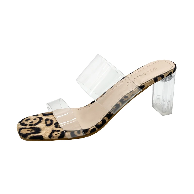 Summer Women's Transparent High-heeled Slippers Sandals Elegant Luxury Trend Leopard Color Banquet Wedding Latin Dance Size 43
Summer Women's Transparent High-heeled Slippers Sandals Elegant Luxury Trend Leopard Color Banquet Wedding Latin Dance Size 43