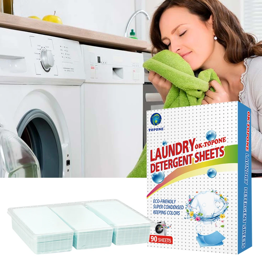 90Pcs Laundry Detergent Sheets Easy Dissolve Laundry Tablets Deep Cleaning Less Foam Laundry Soap Softener for Hand Machine Wash
90Pcs Laundry Detergent Sheets Easy Dissolve Laundry Tablets Deep Cleaning Less Foam Laundry Soap Softener for Hand Machine Wash