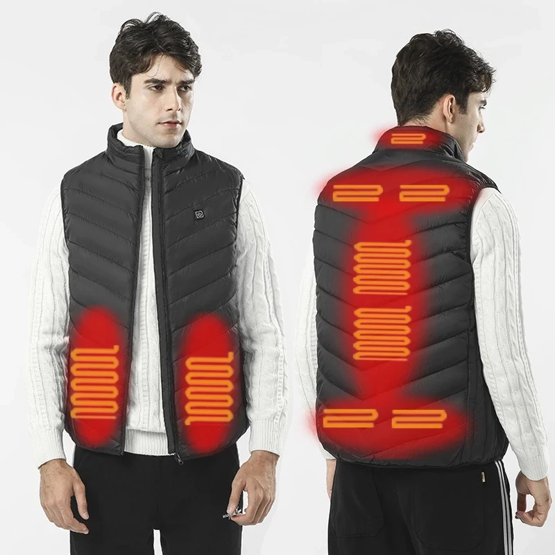 9 Area Heated Vest Jacket Men Winter Intelligent USB Electric Heating Thermal Warm Waistcoat for Hunting Hiking Heating Plussize
9 Area Heated Vest Jacket Men Winter Intelligent USB Electric Heating Thermal Warm Waistcoat for Hunting Hiking Heating Plussize