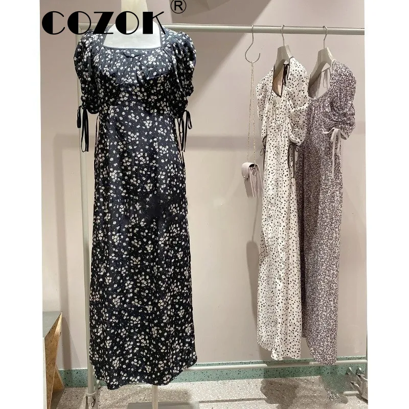 Cozok Japanese Sweet RobeTemperament Square Neck Polka Dot Print Puff Sleeves Bandage Backless 2022 Women New Summer Vestidos
Cozok Japanese Sweet RobeTemperament Square Neck Polka Dot Print Puff Sleeves Bandage Backless 2022 Women New Summer Vestidos