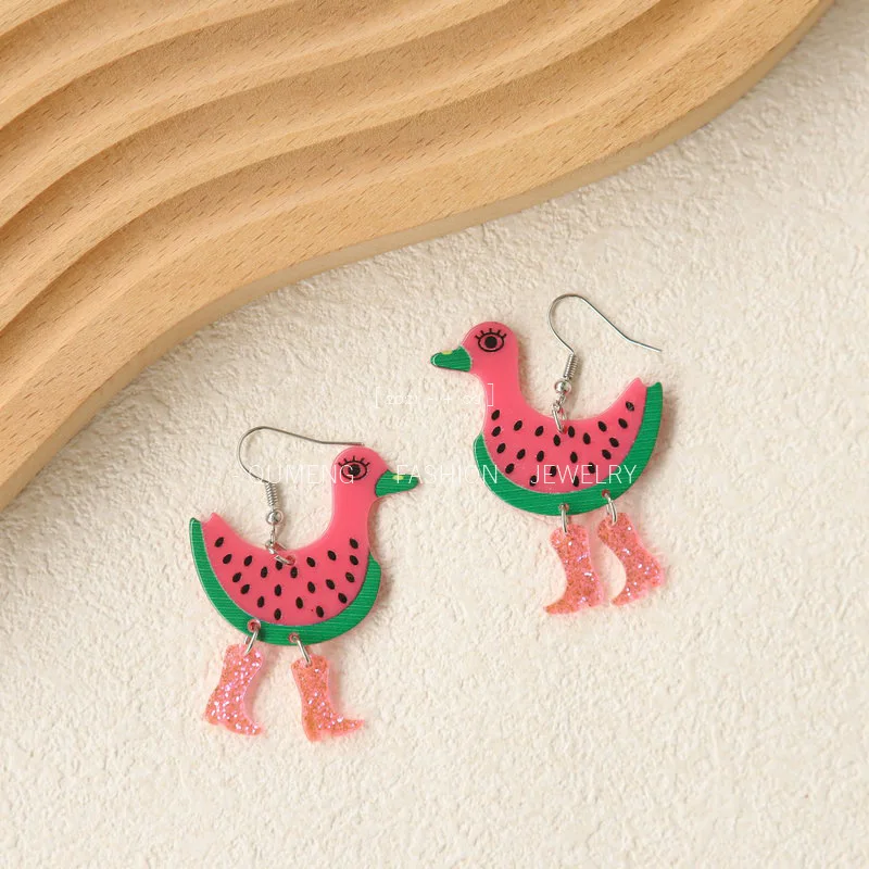 Novelty Acrylic Earrings, Funny Personality Jewelry Watermelon Duck Cute Creative and Interesting Women's Earrings Gift for Her
Novelty Acrylic Earrings, Funny Personality Jewelry Watermelon Duck Cute Creative and Interesting Women's Earrings Gift for Her