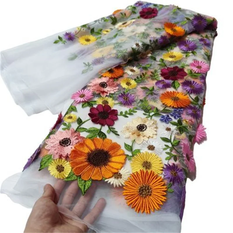 White African Lace Fabric 2022 French multicolor Lace Fabric Bridal High Quality 3D Flower Net Tulle Lace For Women Dresses
White African Lace Fabric 2022 French multicolor Lace Fabric Bridal High Quality 3D Flower Net Tulle Lace For Women Dresses