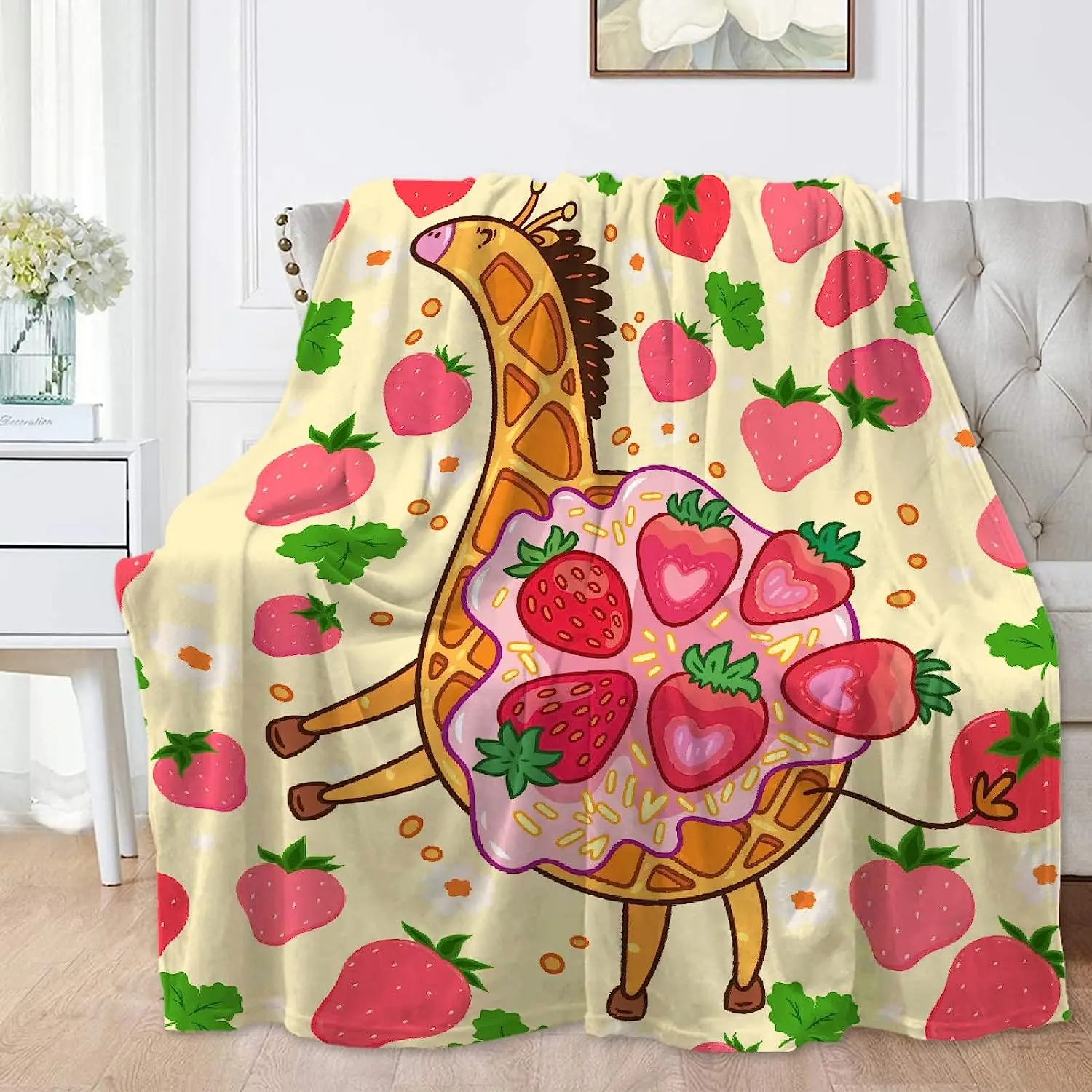 Strawberry Giraffe Animals Throw Blanket Soft Warm Cute Giraffe Fleece Blanket for Bed Couch Living Room Blanket for
Strawberry Giraffe Animals Throw Blanket Soft Warm Cute Giraffe Fleece Blanket for Bed Couch Living Room Blanket for
