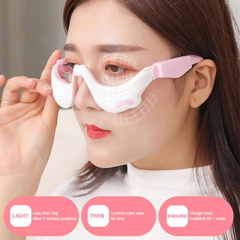 

3D EMS Micro-Current Pulse Hot Compress Eye Relax Massager Fatigue Relief Wrinkle Reduction Blood Circulation Eye Care Tool