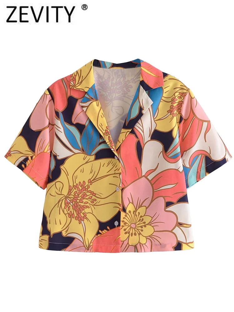 Zevity Women Tropical Floral Print Casual Beach Blouse Ladies Notched Collar Short Sleeve Summer Shirt Chic Blusas Tops LS760
Zevity Women Tropical Floral Print Casual Beach Blouse Ladies Notched Collar Short Sleeve Summer Shirt Chic Blusas Tops LS760