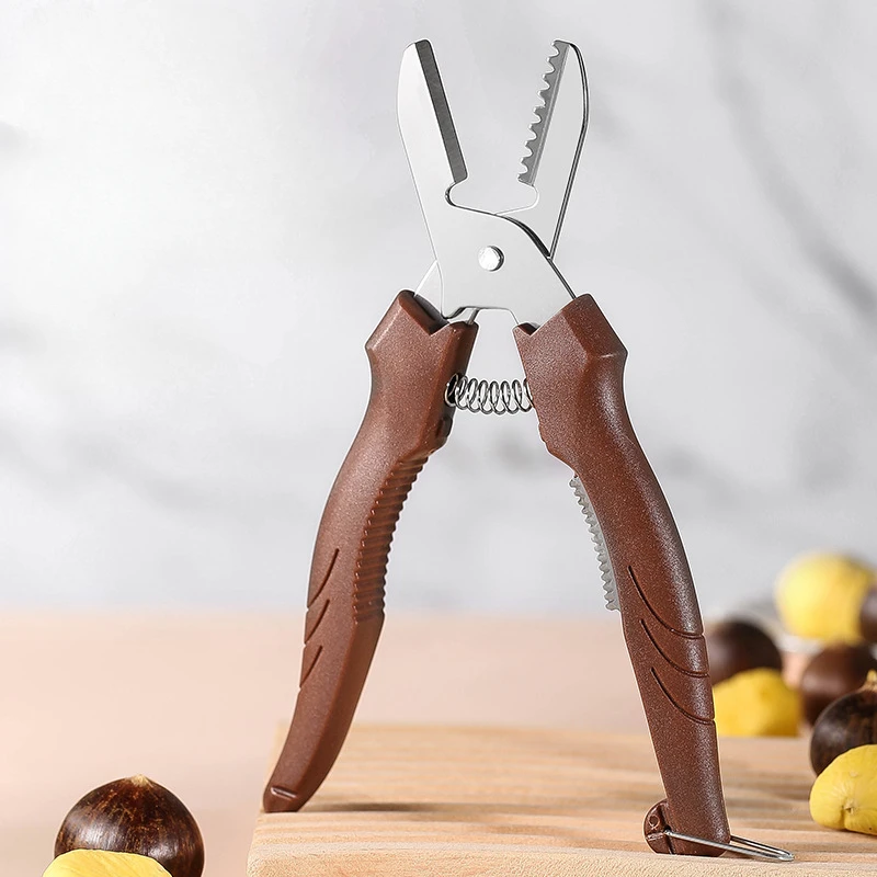 

Крестовые каштановые ножницы, легко очищаемые зажимы для каштана, многофункциональные инструменты для фруктов и овощей, инструмент для каштановых орехов