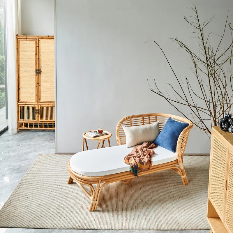 Japanese-Style Rattan Sofa Combination Home Living Room Real Rattan Chaise Longue Modern Minimalist Bed & Breakfast Sofa Bed
Japanese-Style Rattan Sofa Combination Home Living Room Real Rattan Chaise Longue Modern Minimalist Bed & Breakfast Sofa Bed
