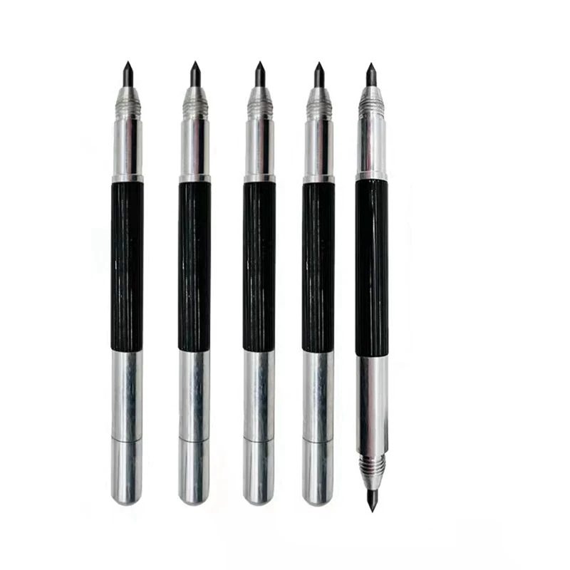 

5PCS Portable Alloy Double-Headed Tip Scriber Pen Marking Engraving Tools Tile, Marble Glass Ceramic Marker