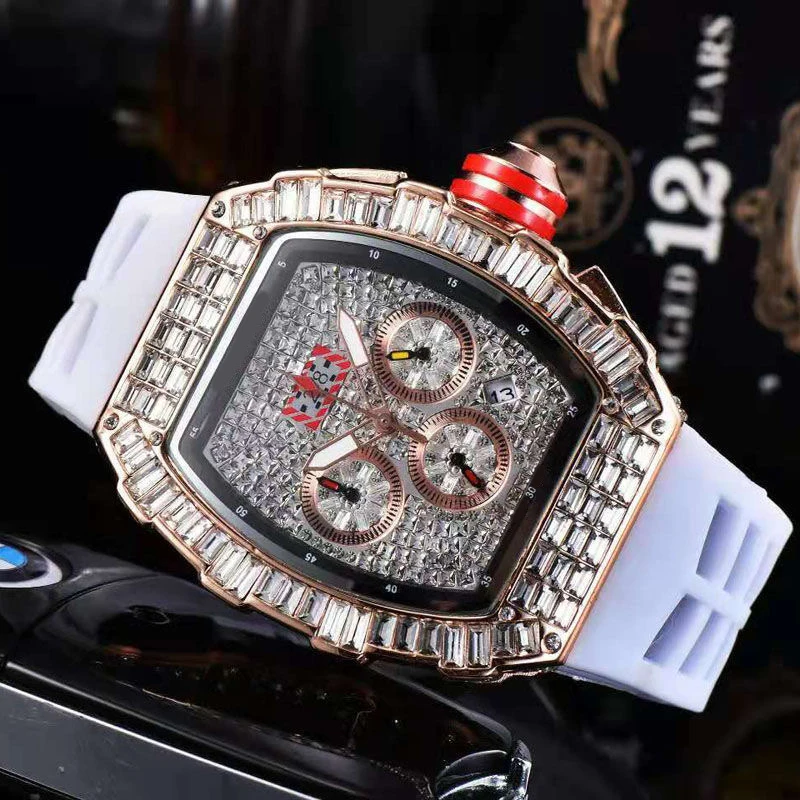 Luxury brand RM Men Watch Leisure diamond woman Watches Stainless steel Silicone Quartz Calendar Wristwatch Factory sales
Luxury brand RM Men Watch Leisure diamond woman Watches Stainless steel Silicone Quartz Calendar Wristwatch Factory sales