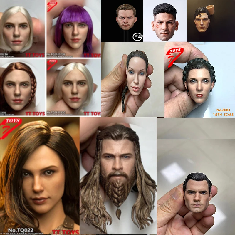 TT TOYS TQ Series1/6 Female/Male Soldier Head Sculpt Carving Johansson Henry Cavill Captain City Rescue Team For 12'' Action 
TT TOYS TQ Series1/6 Female/Male Soldier Head Sculpt Carving Johansson Henry Cavill Captain City Rescue Team For 12'' Action