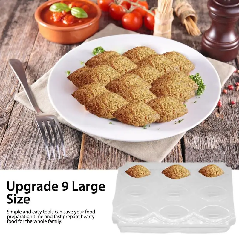 9 Grids Large Size Meatball Maker Patty Makers Mold Lightweight DIY Making Mold Suitable For Cakes Pasta Ice Cream Fruits
9 Grids Large Size Meatball Maker Patty Makers Mold Lightweight DIY Making Mold Suitable For Cakes Pasta Ice Cream Fruits