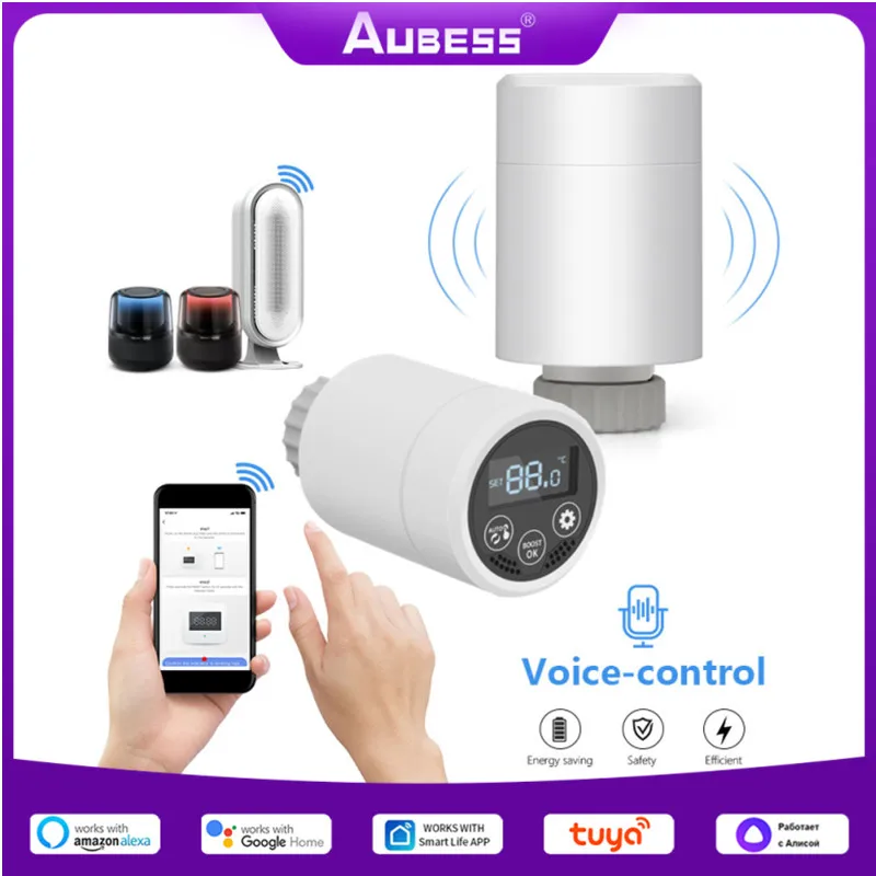 Aubess ZigBee3.0 TRV термостат радиатор актуатор клапан умный программируемый контроль температуры ler Alexa GoogleHome Голосовое управление
Aubess ZigBee3.0 TRV термостат радиатор актуатор клапан умный программируемый контроль температуры ler Alexa GoogleHome Голосовое управление