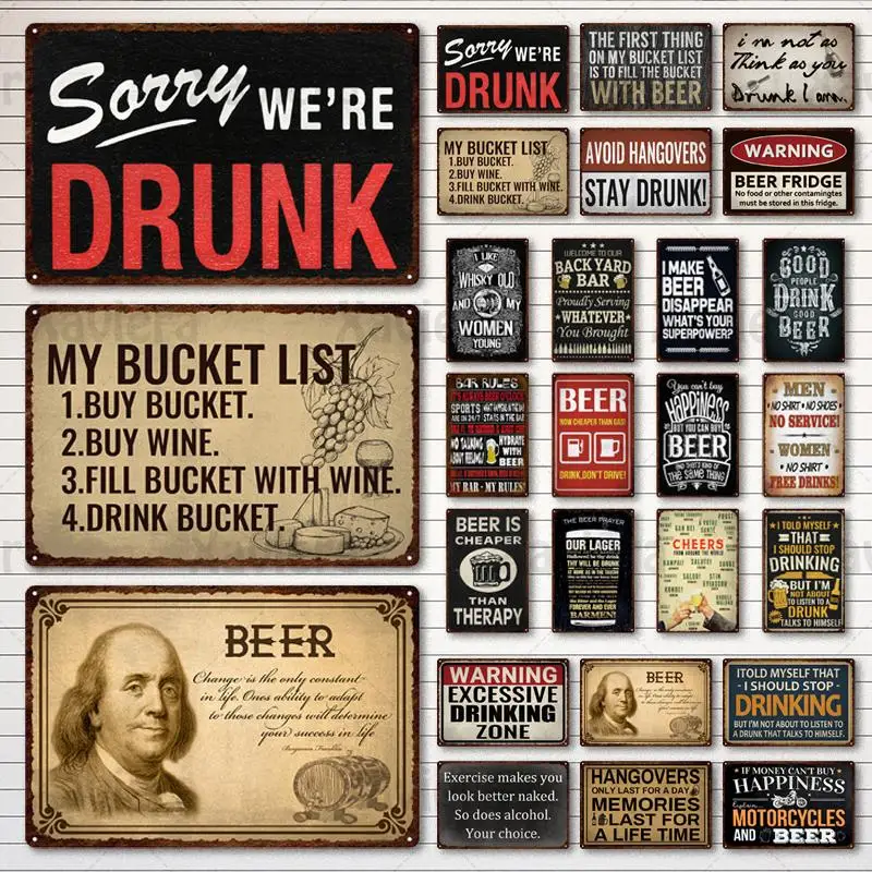 Retro Metal Tin Sign Beer Text Drink Signs Bar Pub Tavern Cafe Wall Decor Crafts Metal Plaques Plates Home Decor Vintage Poster
Retro Metal Tin Sign Beer Text Drink Signs Bar Pub Tavern Cafe Wall Decor Crafts Metal Plaques Plates Home Decor Vintage Poster