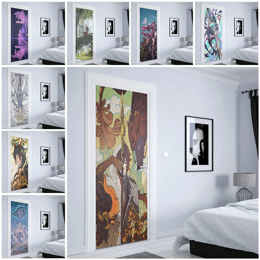 Games Anime door decoration door stickers Genshin Impact PVC Wall Sticker wall art Home Decor posters quality Painting Cartoon
Games Anime door decoration door stickers Genshin Impact PVC Wall Sticker wall art Home Decor posters quality Painting Cartoon