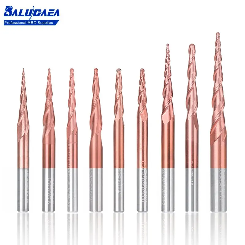 4pcs Tapered Ball Nose End Mill TiCN Coated 2 Flute 3.175mm Shank Engraving Bit CNC Cutter Wood Milling Cutter
4pcs Tapered Ball Nose End Mill TiCN Coated 2 Flute 3.175mm Shank Engraving Bit CNC Cutter Wood Milling Cutter