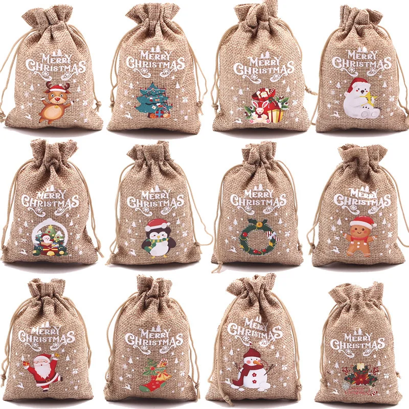 5Pcs/Lot Xmas Natural Jute Bags 10x14 13x18cm Christmas Candy Gift Bag Drawstring Pouches Nice Bracelet Jewelry Packaging Bags
5Pcs/Lot Xmas Natural Jute Bags 10x14 13x18cm Christmas Candy Gift Bag Drawstring Pouches Nice Bracelet Jewelry Packaging Bags