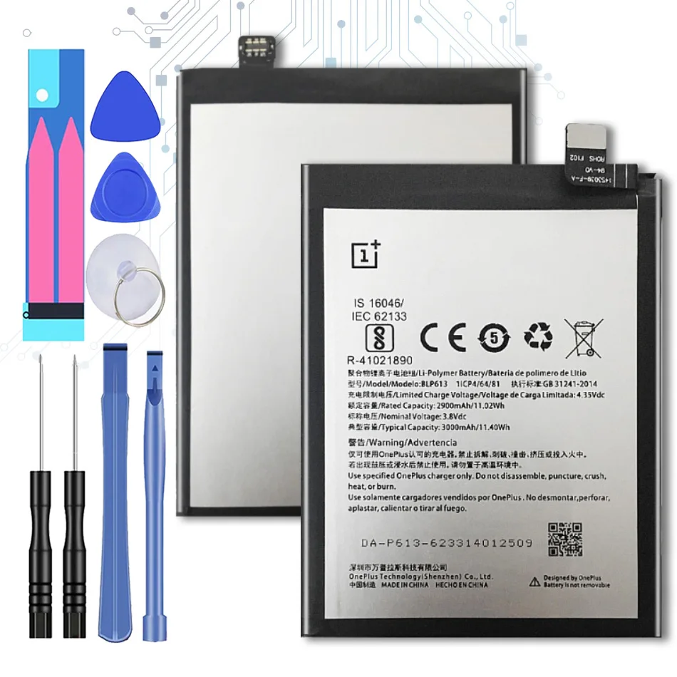 

BLP613 Battery for OnePlus 3 OnePlus3 One Plus 3 1 A0001 2 3T 5/5T 6 6T/7 7T 7 Pro 8 1+8 A8000 8 Pro 8Pro Nord N100 BE2011