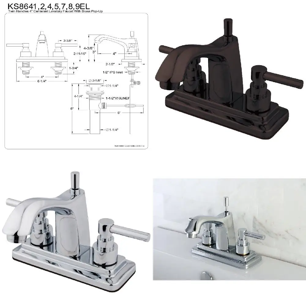 Upgrade Your Bathroom with Stunning Style and Graceful Elegance - Luxurious 4in Oil Rubbed Bronze Faucet.
Upgrade Your Bathroom with Stunning Style and Graceful Elegance - Luxurious 4in Oil Rubbed Bronze Faucet.