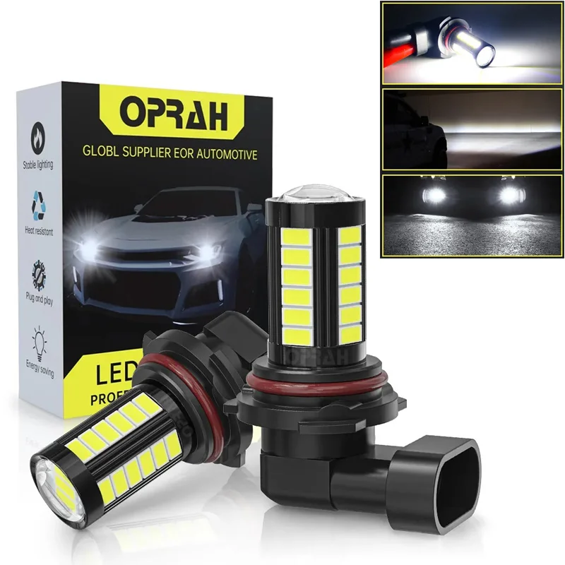 

2pcs H7 H11 9005 9006 Fog LED Lights Car Truck Headlight Bulbs Canbus 5630 33SMD Front Tail FOG Signal Lamp DRL Lighting 12V 24V