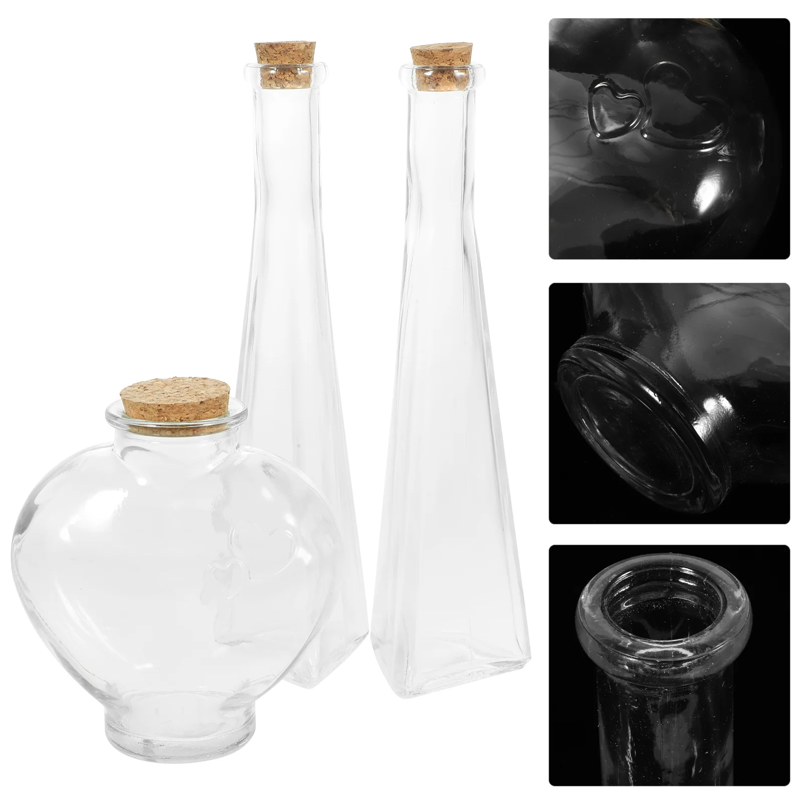 3 Pcs Wish Bottle Drift Glass Lid Sand Table Origami Craft Miniature Bottles Star Storage Heart Decor
3 Pcs Wish Bottle Drift Glass Lid Sand Table Origami Craft Miniature Bottles Star Storage Heart Decor