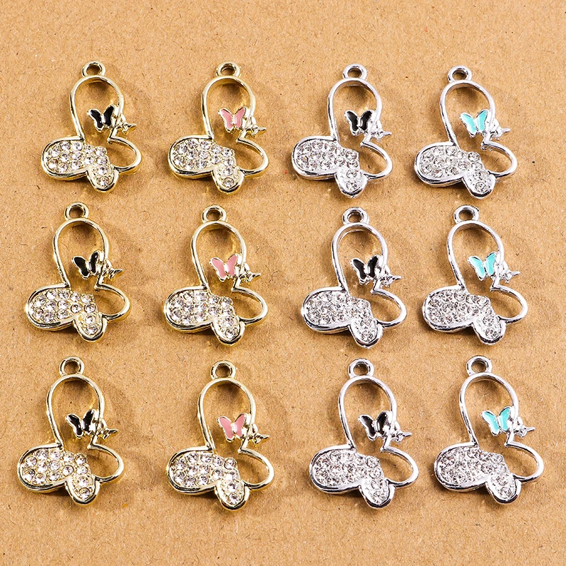 10pcs 19*25mm Elegant Crystal Butterfly Charms for Jewelry Making DIY Handmade Earrings Pendants Necklaces Charms Accessories
10pcs 19*25mm Elegant Crystal Butterfly Charms for Jewelry Making DIY Handmade Earrings Pendants Necklaces Charms Accessories