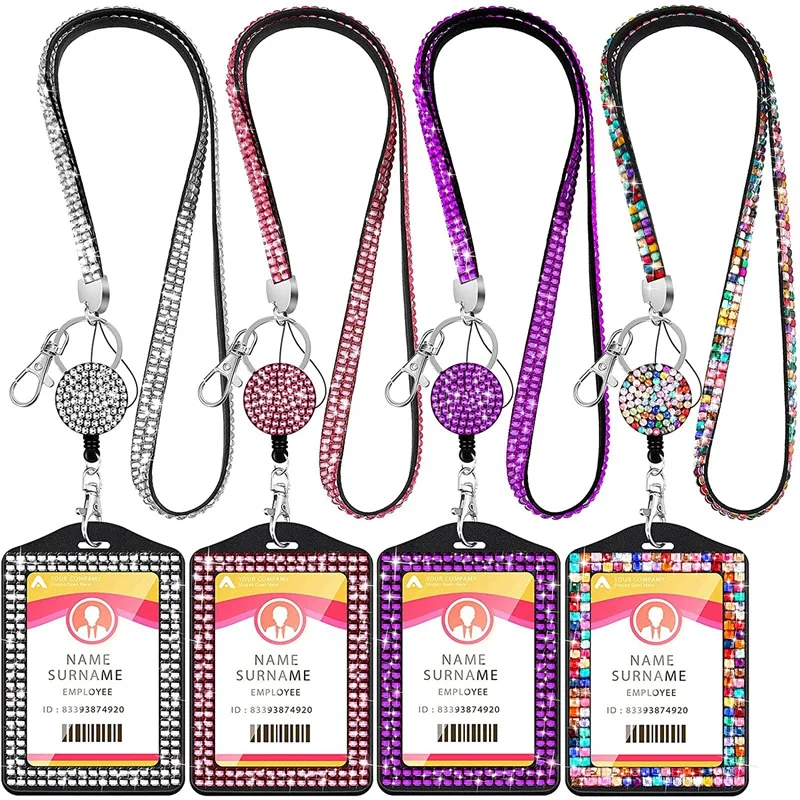 4 Sets Rhinestone Lanyard ID Card Holder Crystal Retractable Badge Reel Rhinestone Neck Lanyard Card Holder
4 Sets Rhinestone Lanyard ID Card Holder Crystal Retractable Badge Reel Rhinestone Neck Lanyard Card Holder
