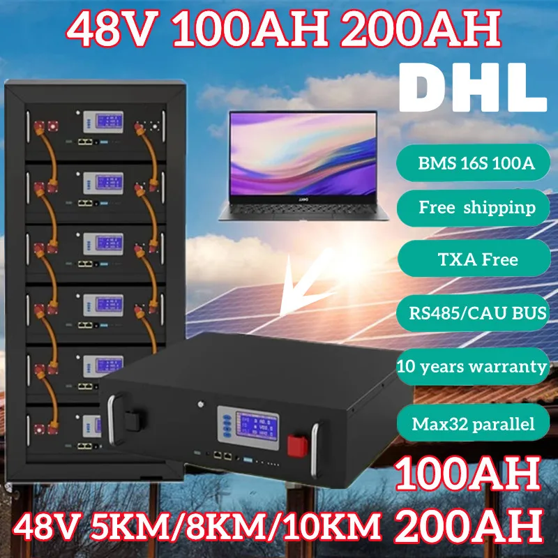 Lifepo4 48v 200ah solar lithium battery 51.2v 5kw battery 6000+rs485 cycles/can max 32 parallel for inverter lifepo4 100ah 
Lifepo4 48v 200ah solar lithium battery 51.2v 5kw battery 6000+rs485 cycles/can max 32 parallel for inverter lifepo4 100ah