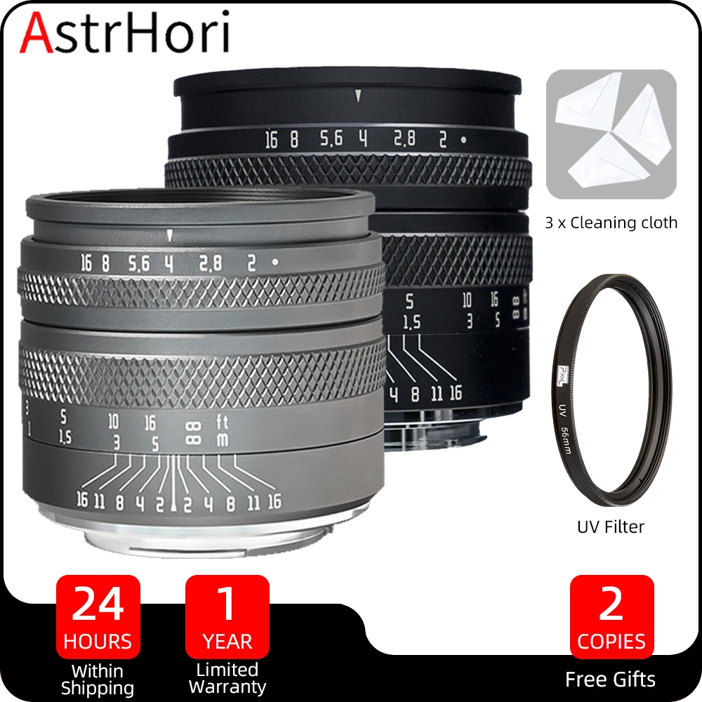 AstrHori 50mm F2 Full Frame Manual Prime Large Aperture Lens for Sony E Fuji X Canon RF EOS-R Nikon Z Leica L Mount Camera
AstrHori 50mm F2 Full Frame Manual Prime Large Aperture Lens for Sony E Fuji X Canon RF EOS-R Nikon Z Leica L Mount Camera